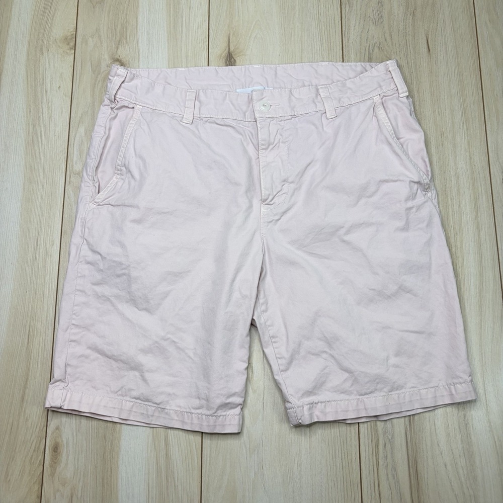 Save Khaki United Shorts Mens Pink Size 34 Cotton 9 Inseam Casual